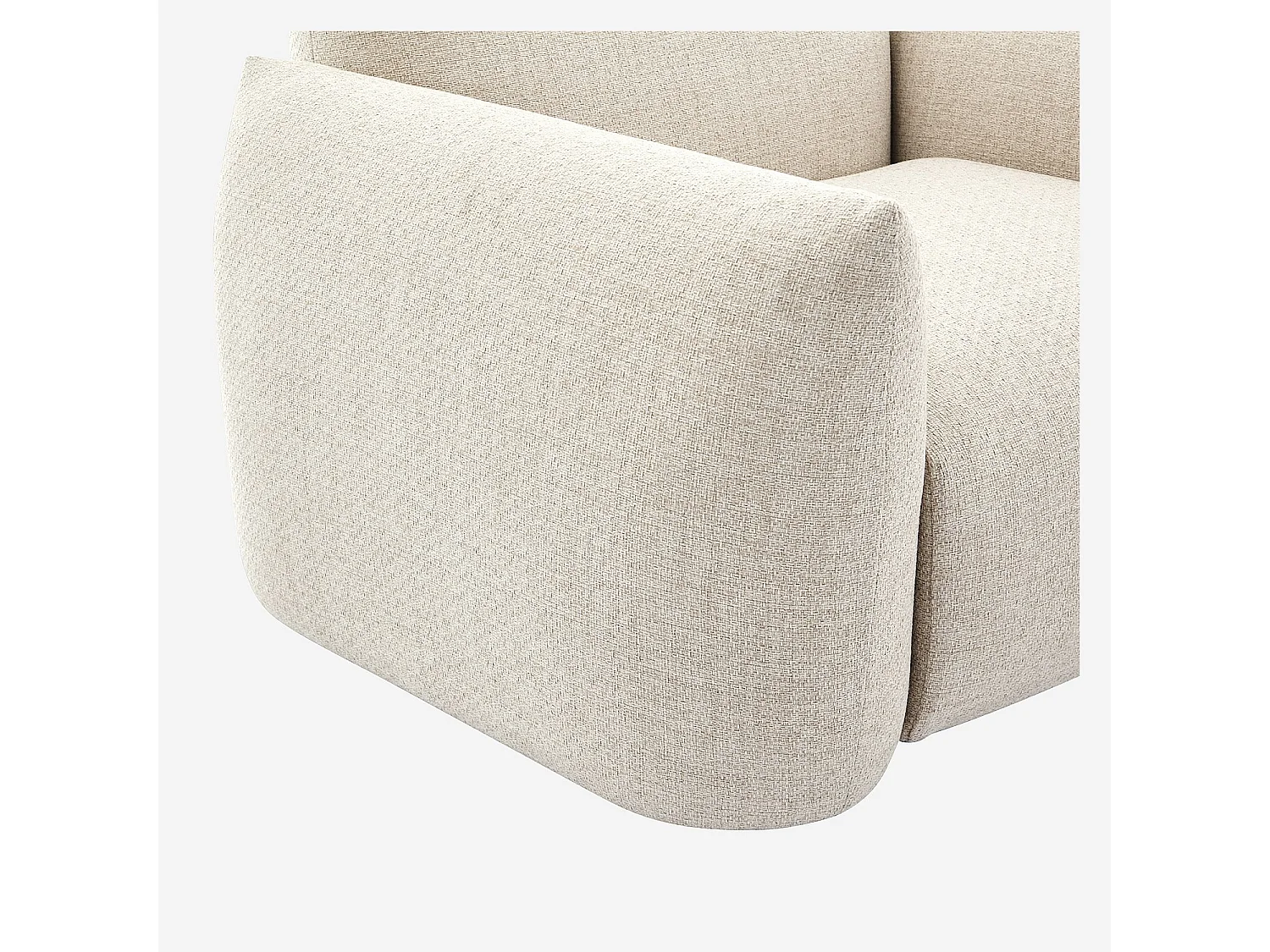 Fauteuil de jardin en tissu déperlant - Crème