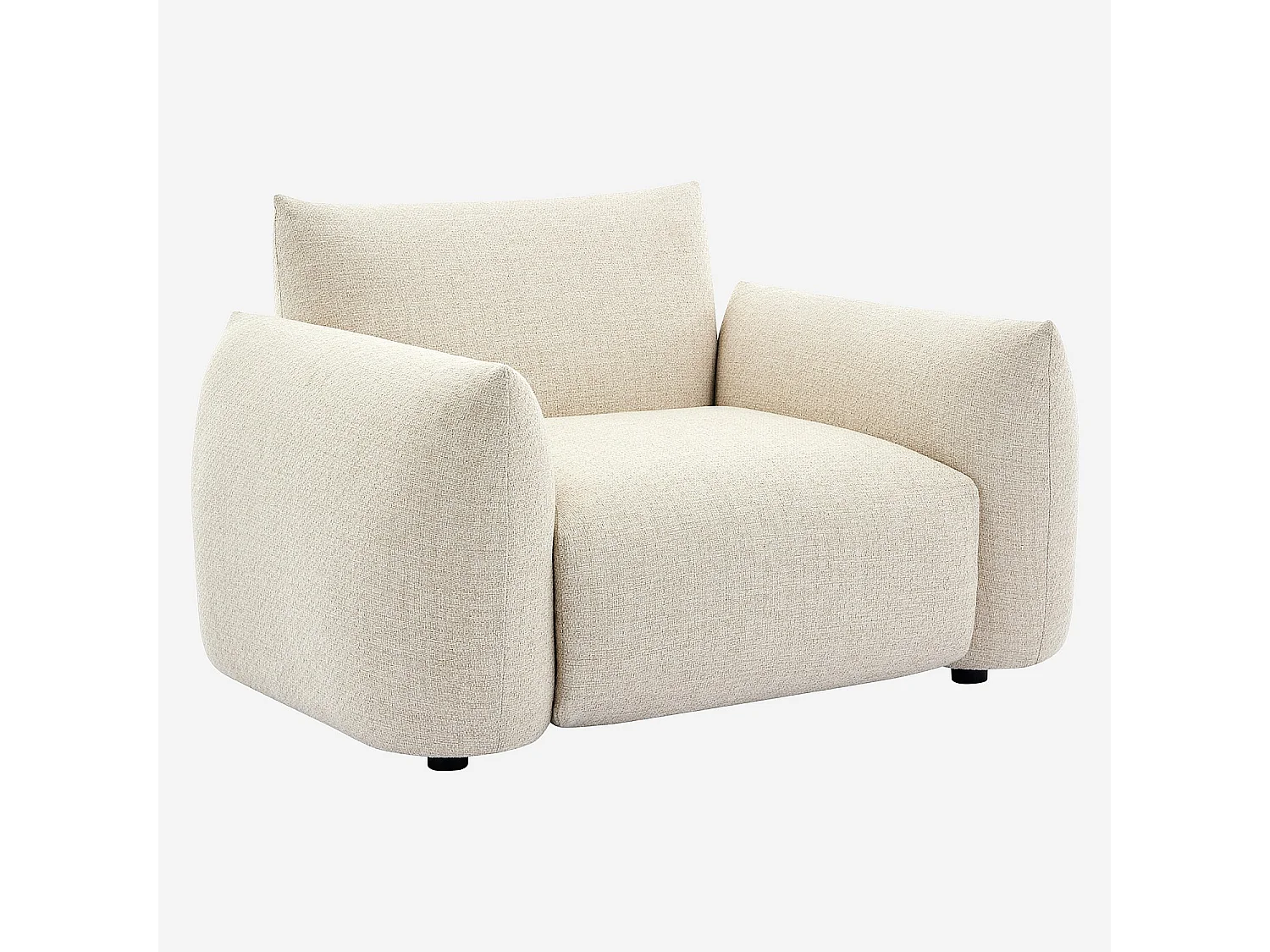 Fauteuil de jardin en tissu déperlant - Crème