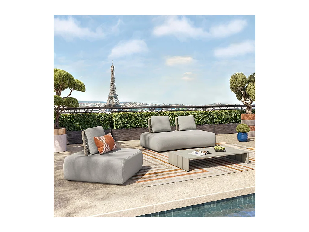 Habitat - Fauteuil de jardin en tissu imperméable - Beige muscade - Maraba