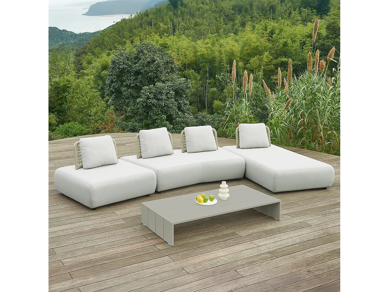 Habitat - Fauteuil de jardin en tissu déperlant - Beige muscade - Maraba