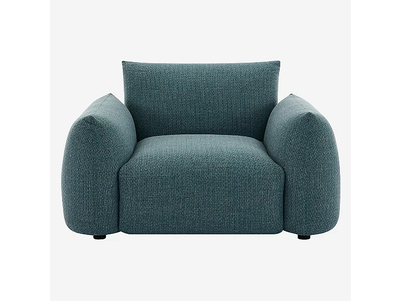 Habitat - Fauteuil de jardin en tissu imperméable - Bleu canard - Icapui