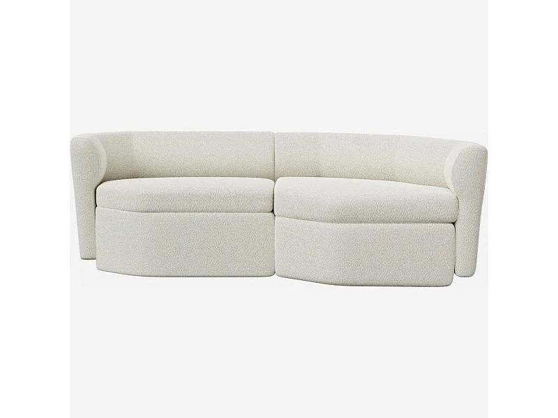 Habitat - Canapé modulable d'angle droit en tissu - Blanc albâtre - Umberto