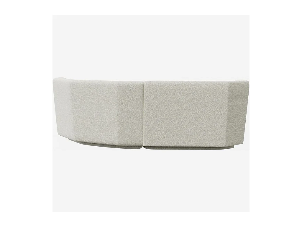 Habitat - Canapé modulable d'angle droit en tissu - Blanc albâtre - Umberto