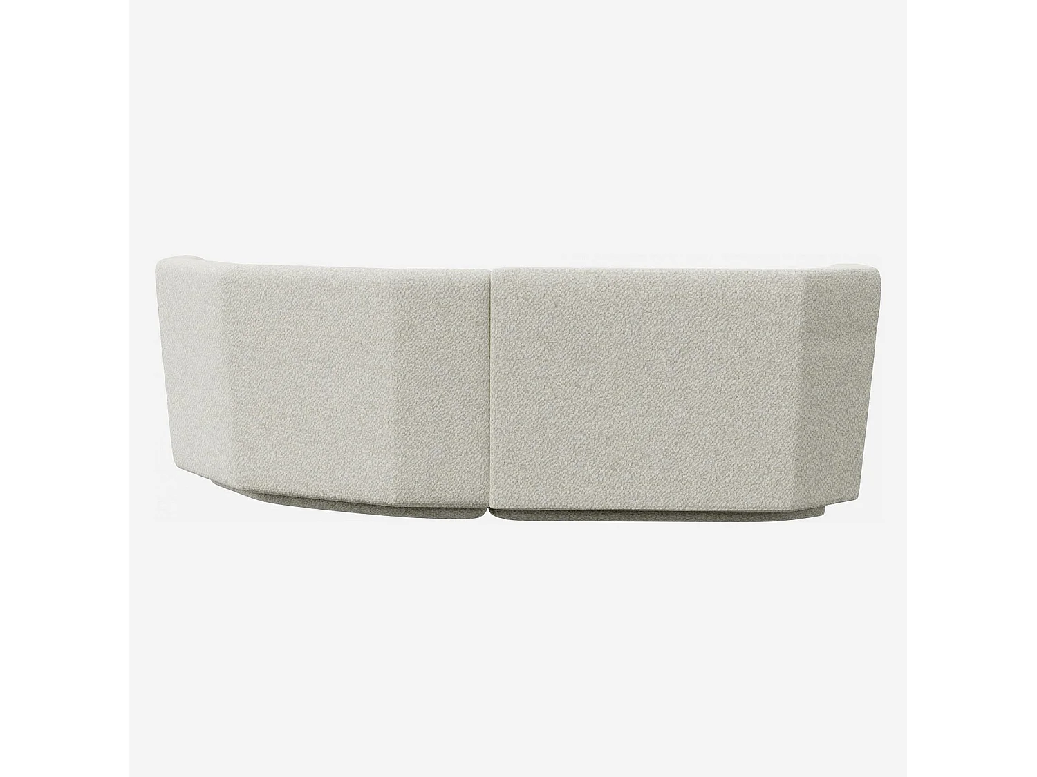 Habitat - Canapé modulable d'angle droit en tissu - Blanc albâtre - Umberto