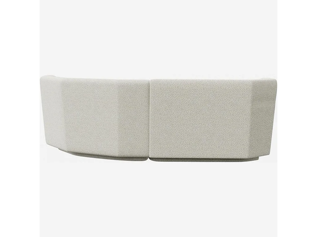 Habitat - Canapé modulable d'angle droit en tissu - Blanc albâtre - Umberto