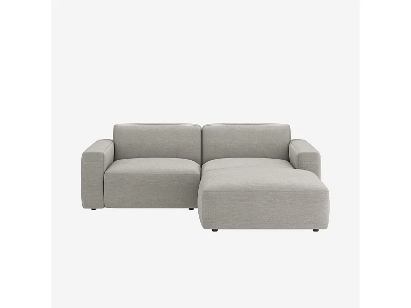 Habitat - Canapé d'angle modulable en tissu - Gris perle - Cremi