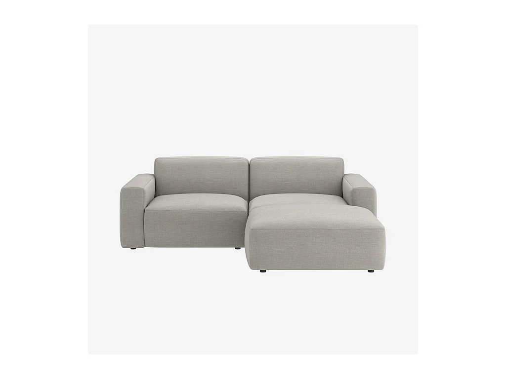 Habitat - Canapé d'angle modulable en tissu - Gris perle - Cremi