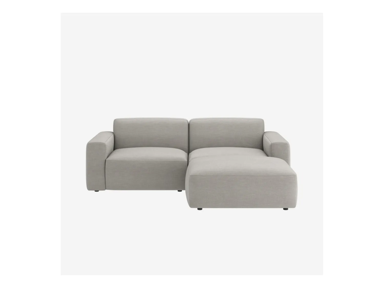 Habitat - Canapé d'angle modulable en tissu - Gris perle - Cremi
