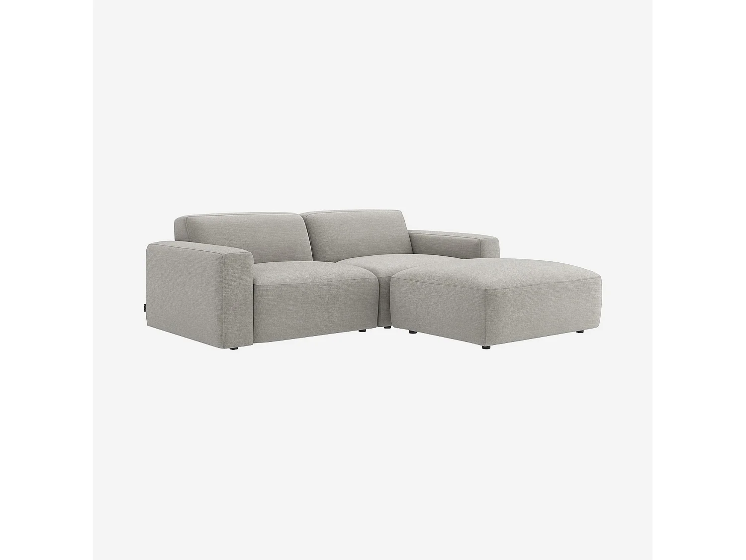 Habitat - Canapé d'angle modulable en tissu - Gris perle - Cremi