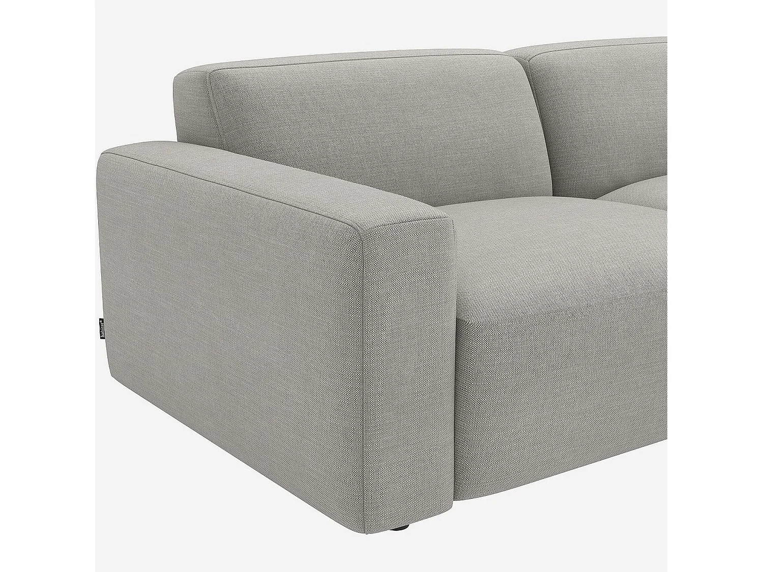 Habitat - Canapé d'angle modulable en tissu - Gris perle - Cremi