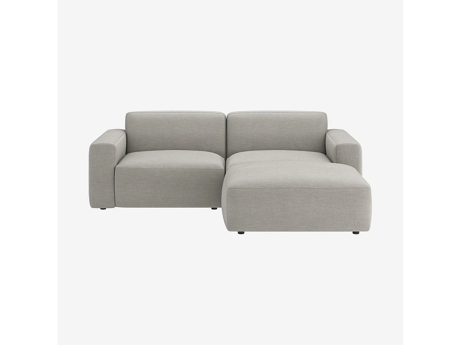 Habitat - Canapé d'angle modulable en tissu - Gris perle - Cremi