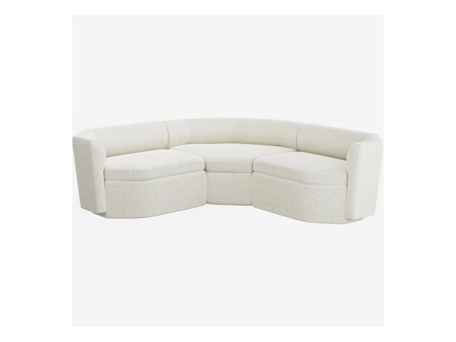 Habitat - Canapé modulable 3 places en tissu - Blanc albâtre - Umberto