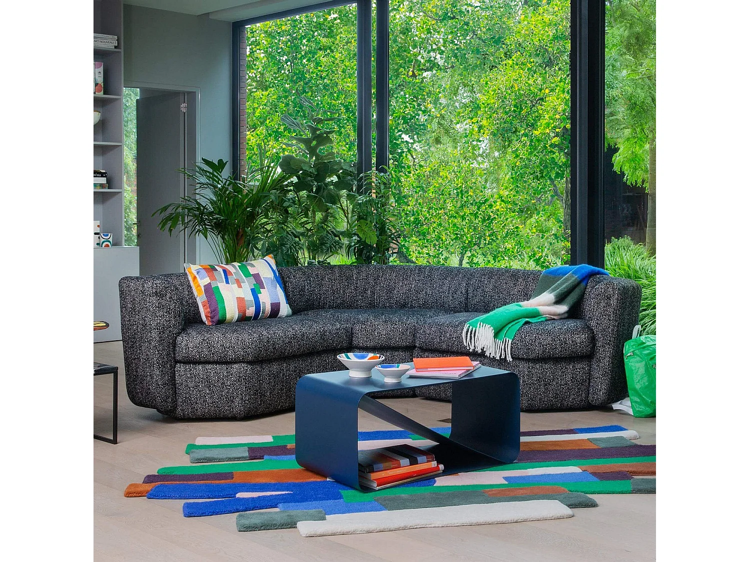 Habitat - Grand canapé modulable d'angle symétrique en tissu - Blanc albâtre - Umberto