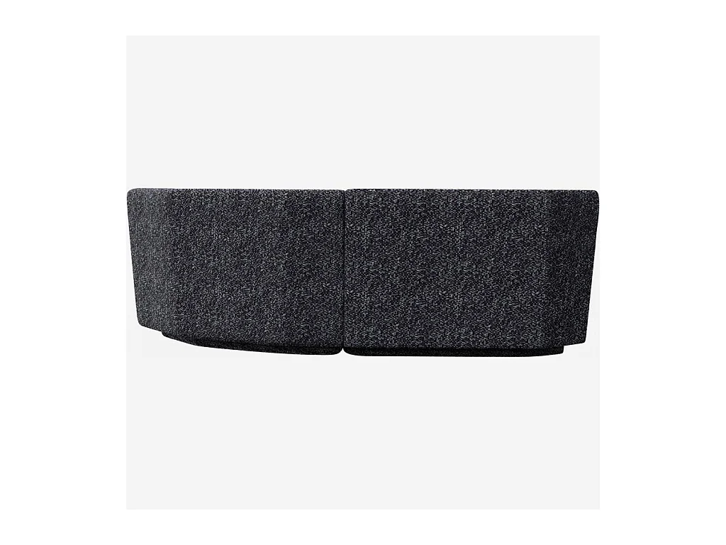Habitat - Canapé modulable d'angle droit en tissu - Noir obsidienne - Umberto