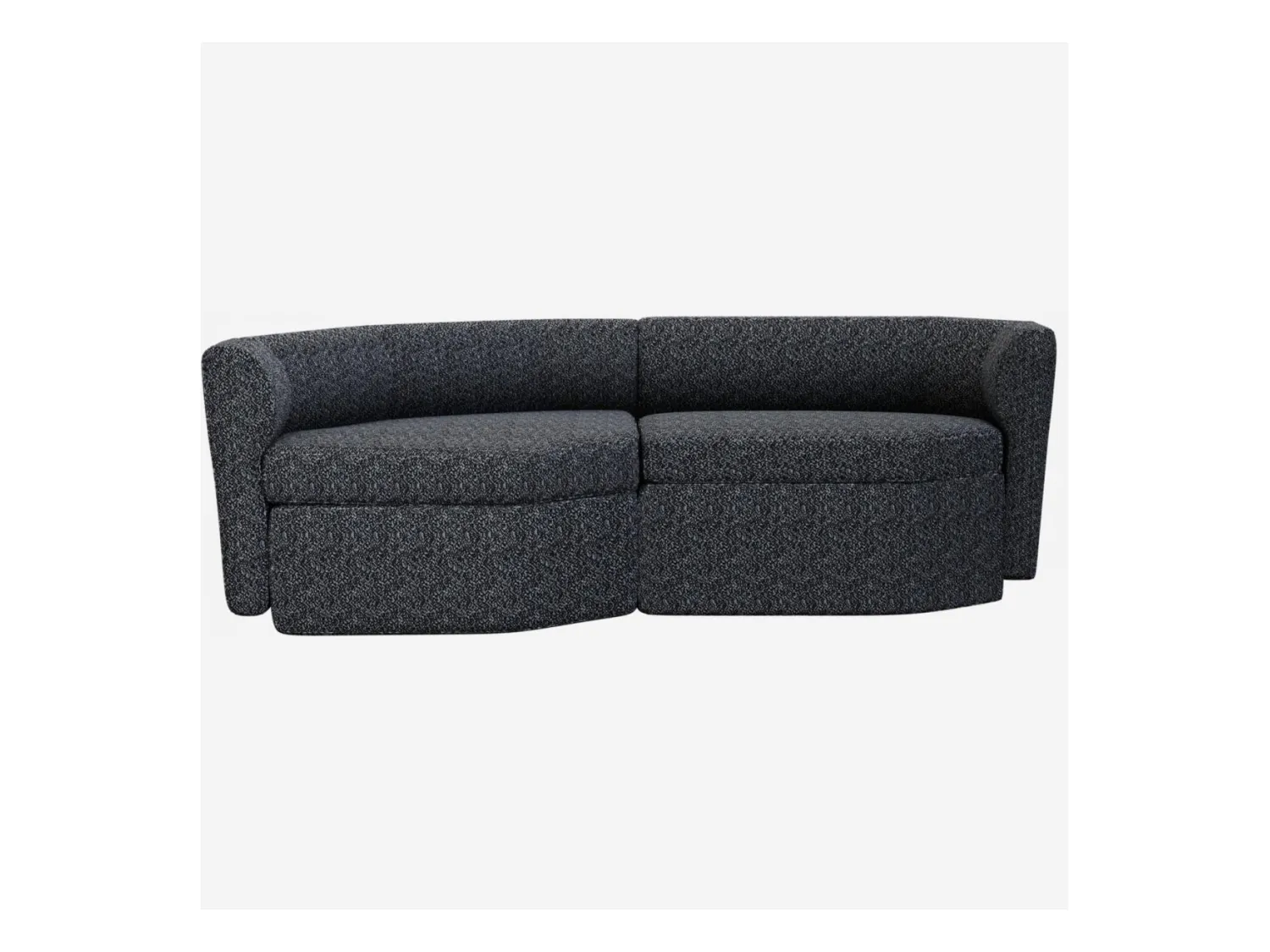 Habitat - Canapé modulable d'angle gauche en tissu - Noir obsidienne - Umberto