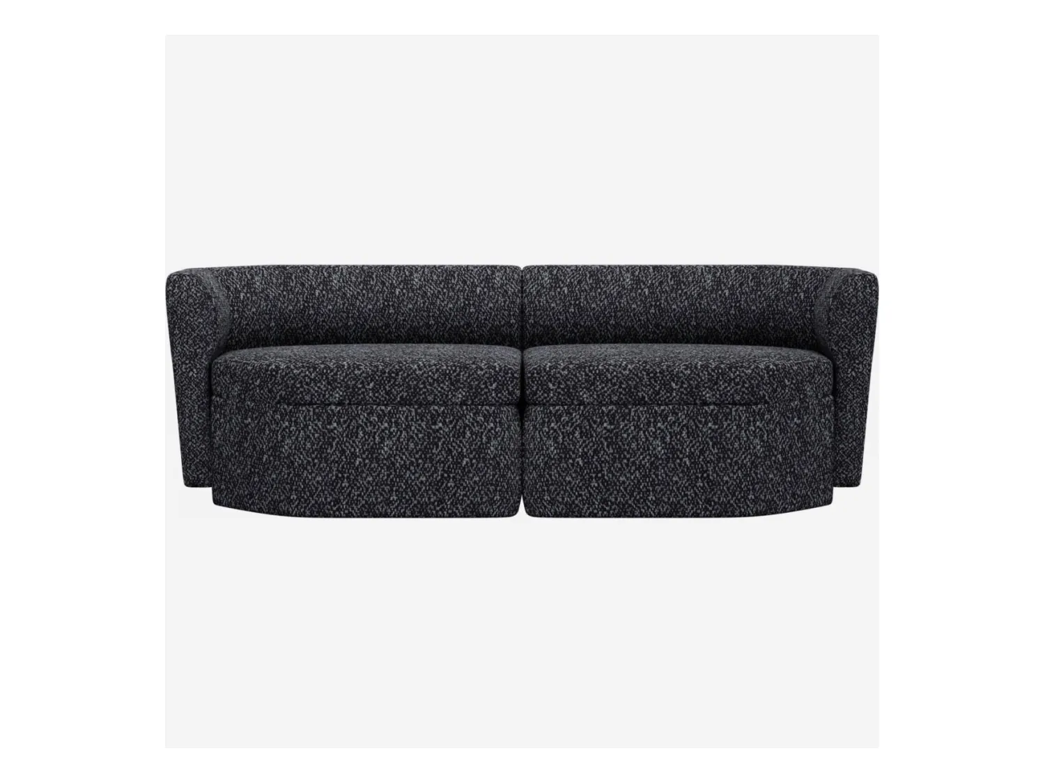 Habitat - Canapé modulable 2 places en tissu - Noir obsidienne - Umberto