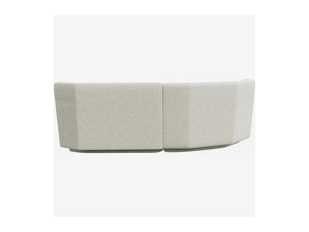 Habitat - Canapé modulable d'angle gauche en tissu - Blanc albâtre - Umberto