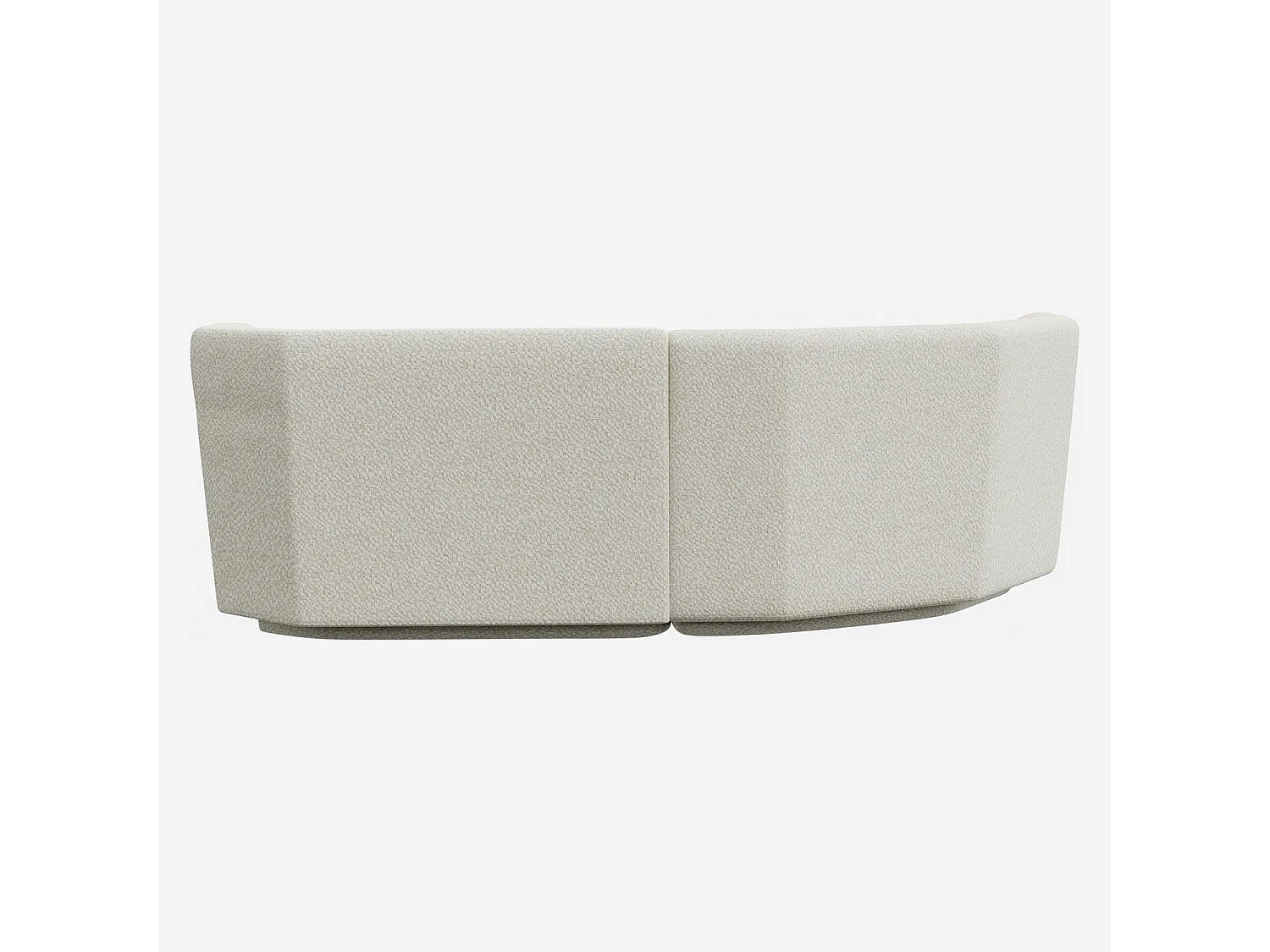 Habitat - Canapé modulable d'angle gauche en tissu - Blanc albâtre - Umberto