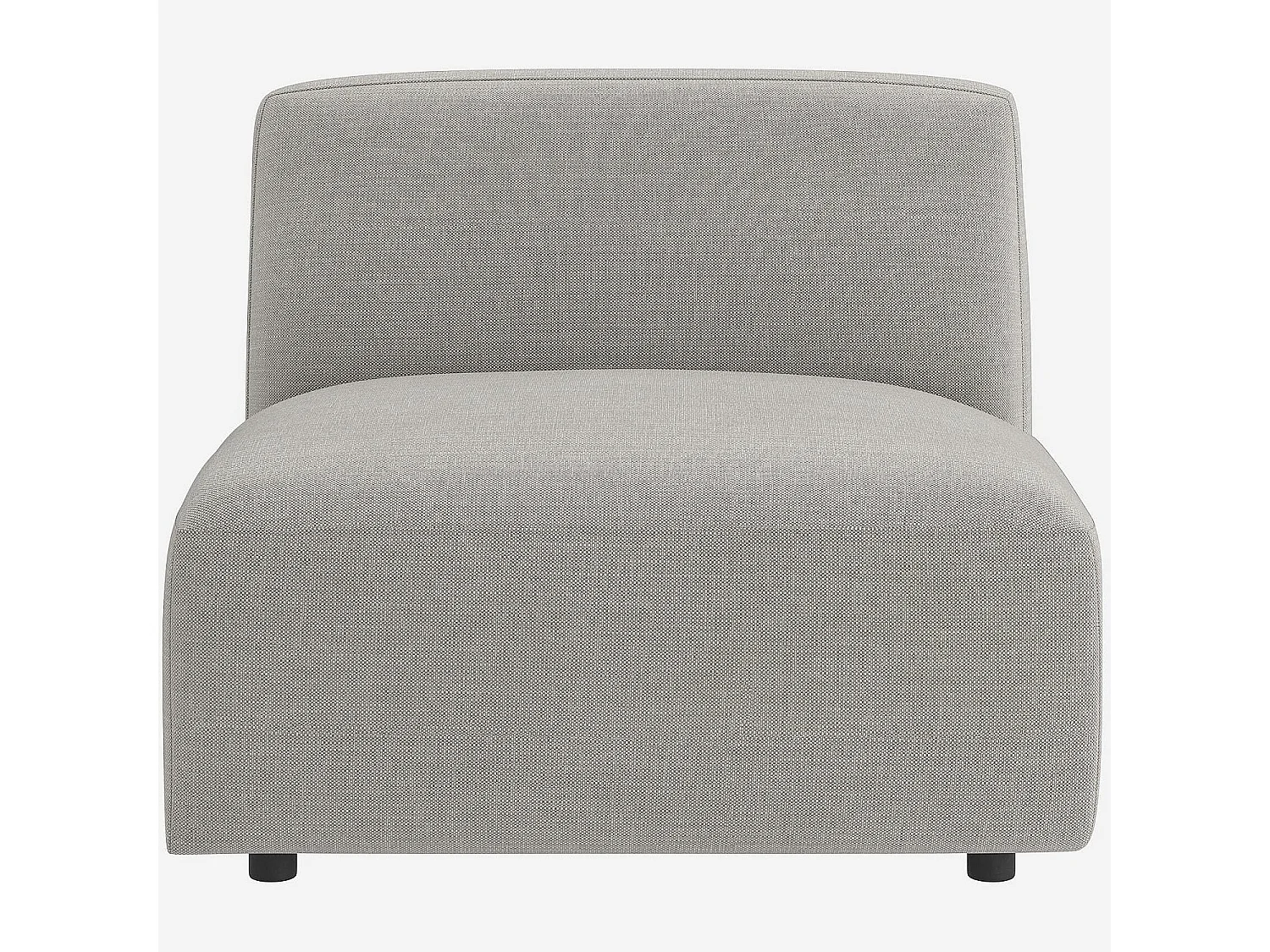Habitat - Canapé 4 places modulable en tissu avec repose-pieds - Gris perle - Cremi