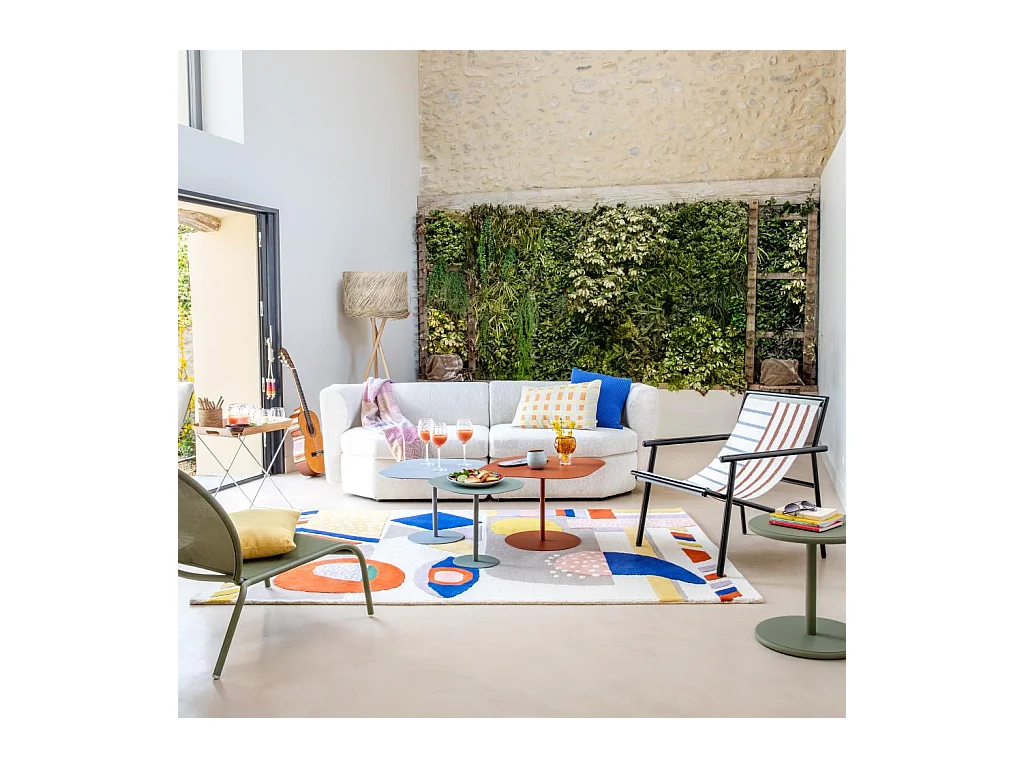 Habitat - Canapé modulable 2 places en tissu - Blanc albâtre - Umberto