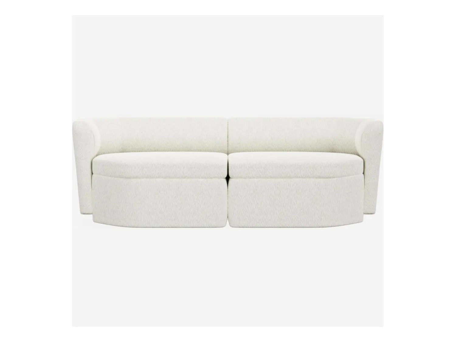 Habitat - Canapé modulable 2 places en tissu - Blanc albâtre - Umberto