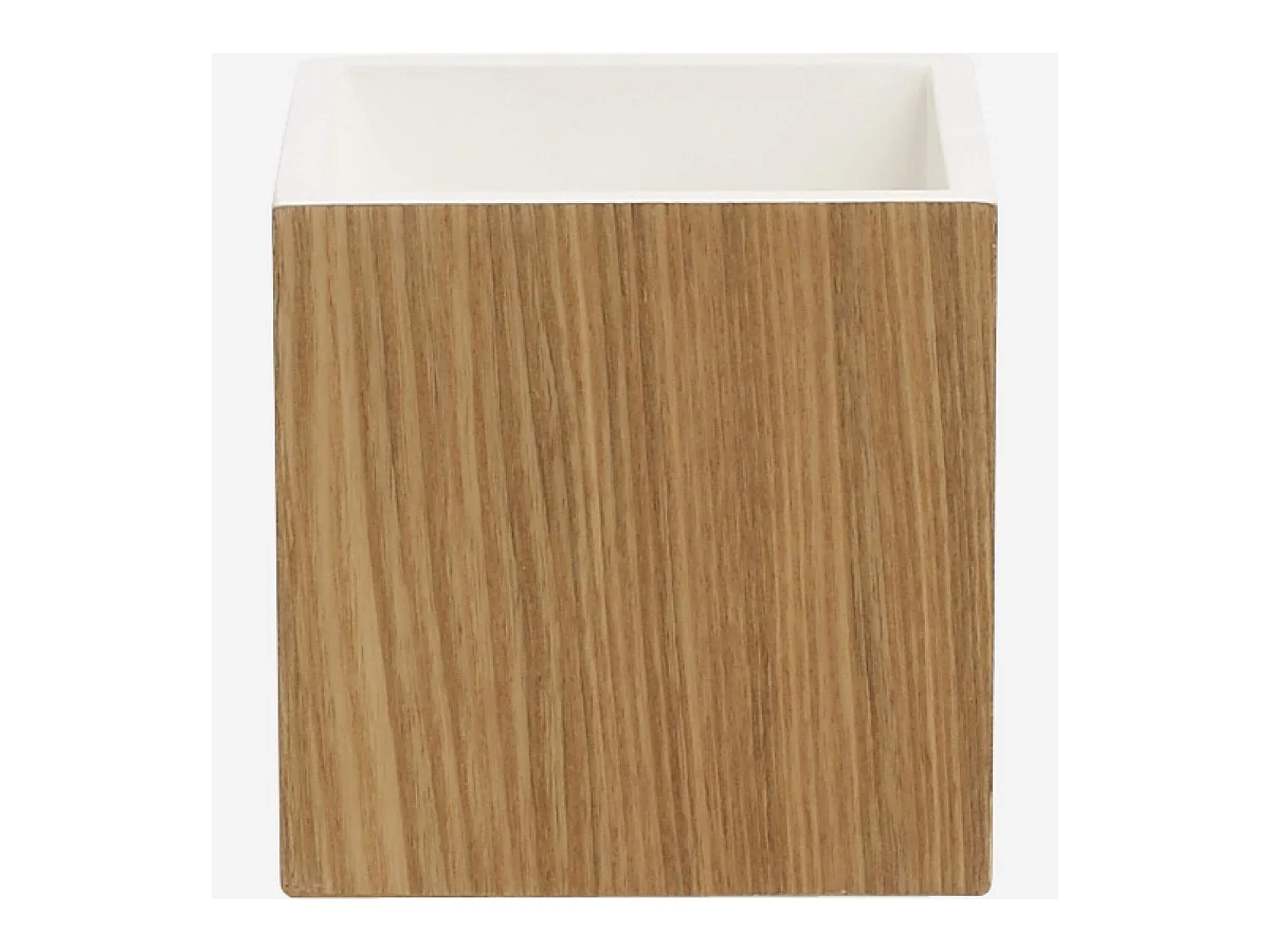 Habitat - Pot à crayons en bois avec intérieur laqué blanc - Array