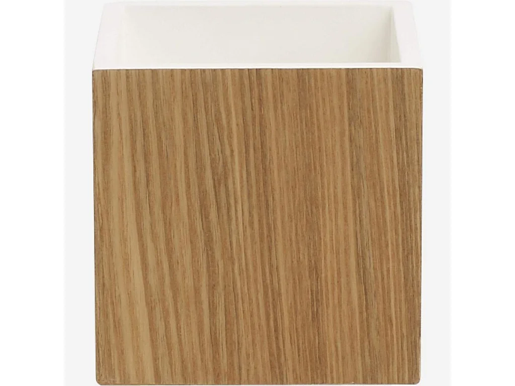 Habitat - Pot à crayons en bois avec intérieur laqué blanc - Array