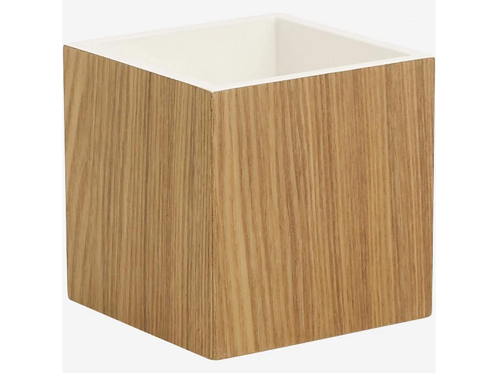 Habitat - Pot à crayons en bois avec intérieur laqué blanc - Array