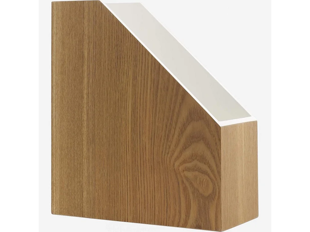 Habitat - Range-revues en bois avec intérieur laqué blanc - Array