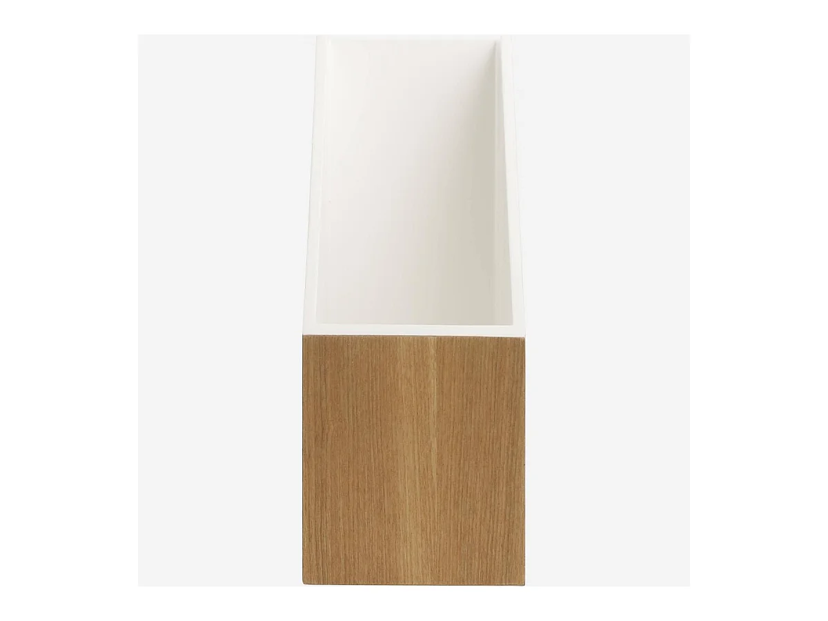 Habitat - Rangement de bureau en bois avec intérieur laqué blanc - Array
