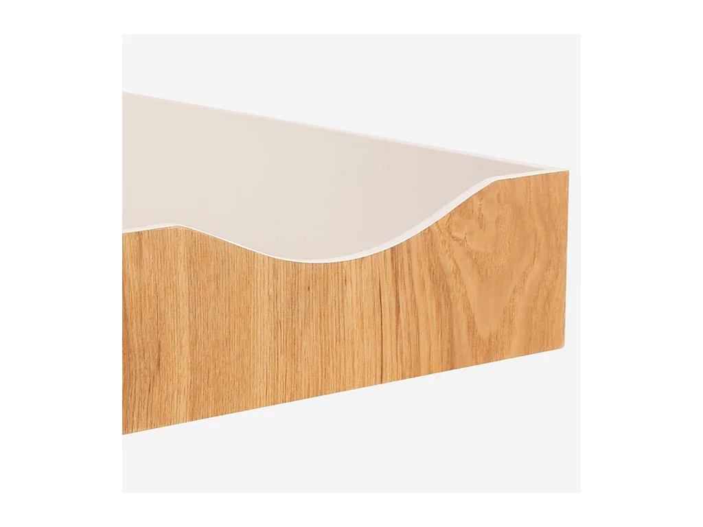 Habitat - Rangement de bureau en bois avec intérieur laqué blanc - Array