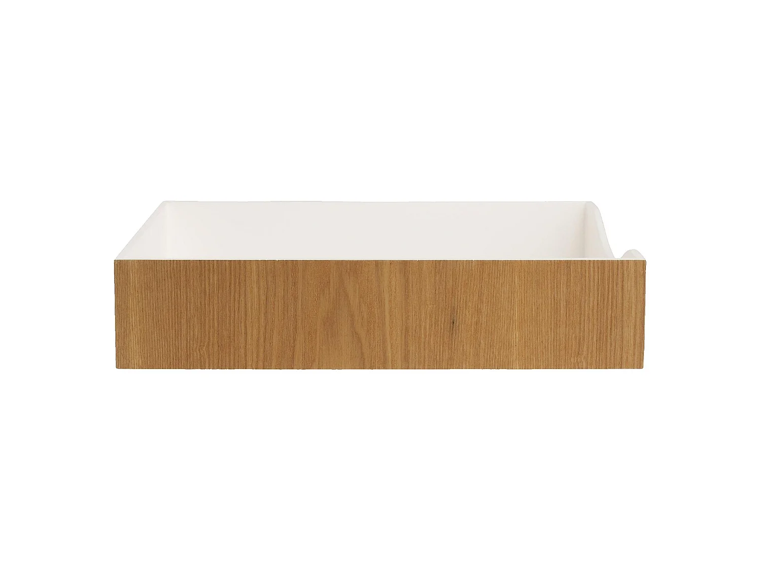 Habitat - Rangement de bureau en bois avec intérieur laqué blanc - Array