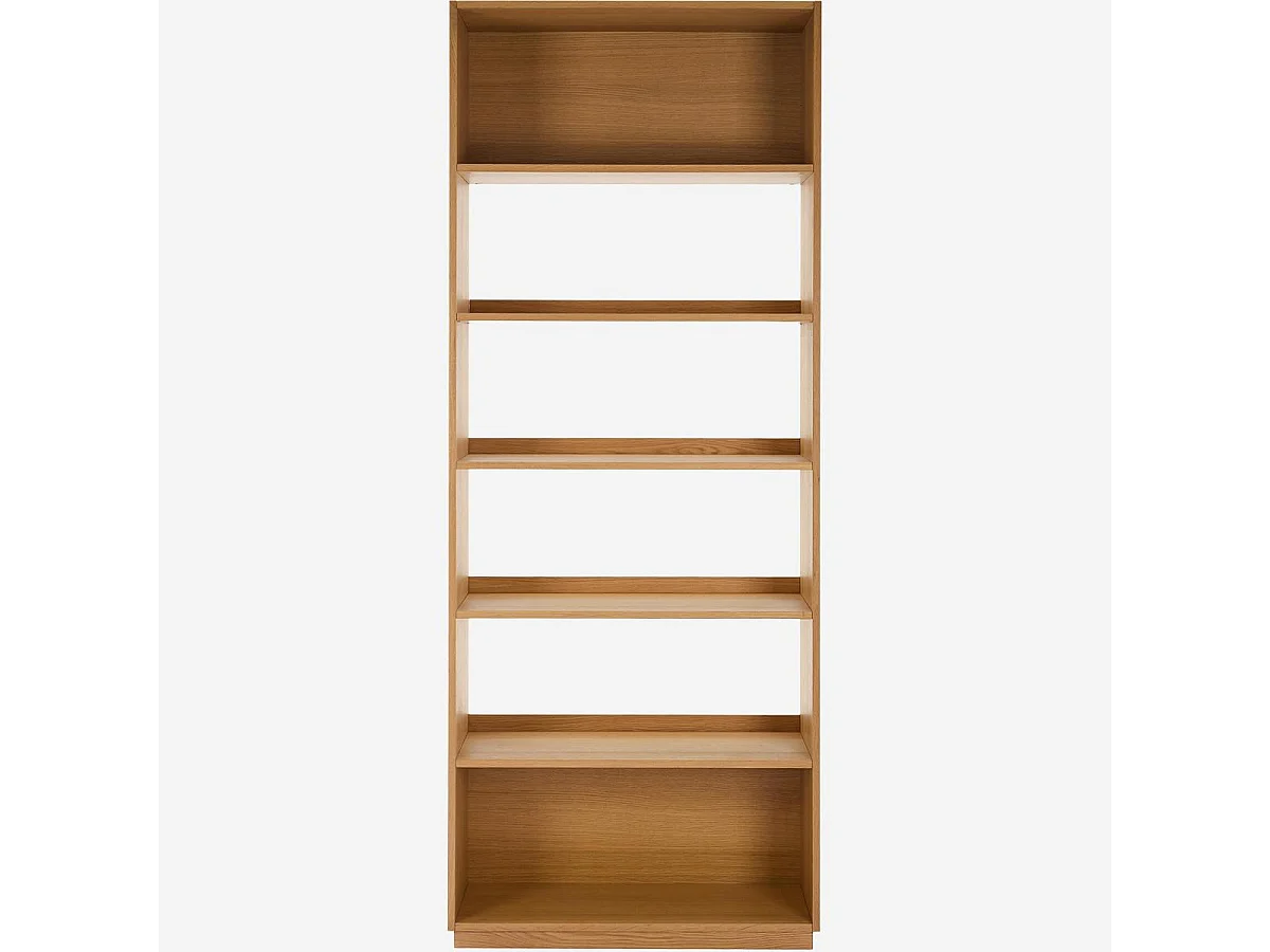 Habitat - Bibliothèque en chêne - 5 étagères - Naturel - Kuda