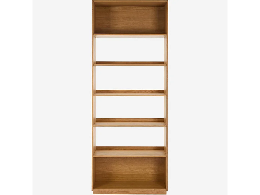 Habitat - Bibliothèque en chêne - 5 étagères - Naturel - Kuda