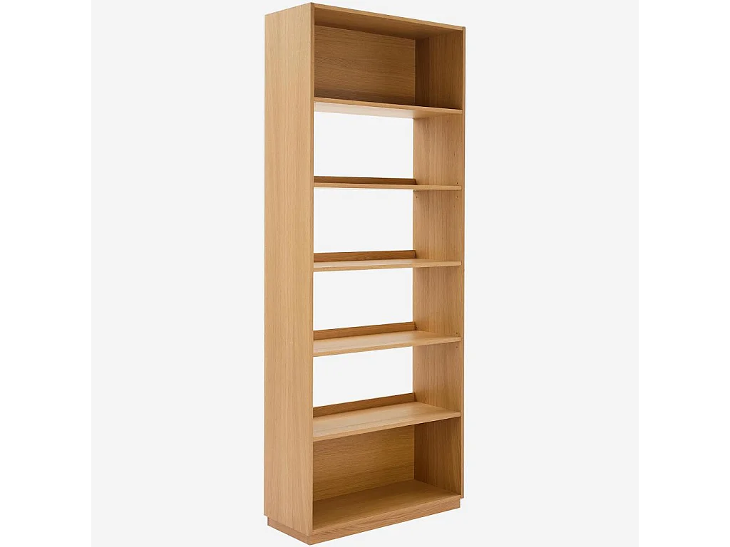 Habitat - Bibliothèque en chêne - 5 étagères - Naturel - Kuda