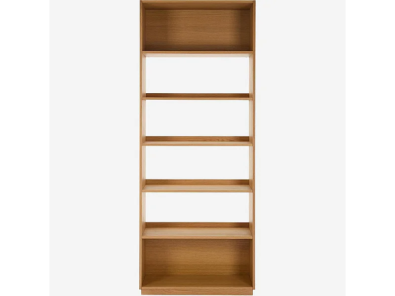 Habitat - Bibliothèque en chêne - 5 étagères - Naturel - Kuda