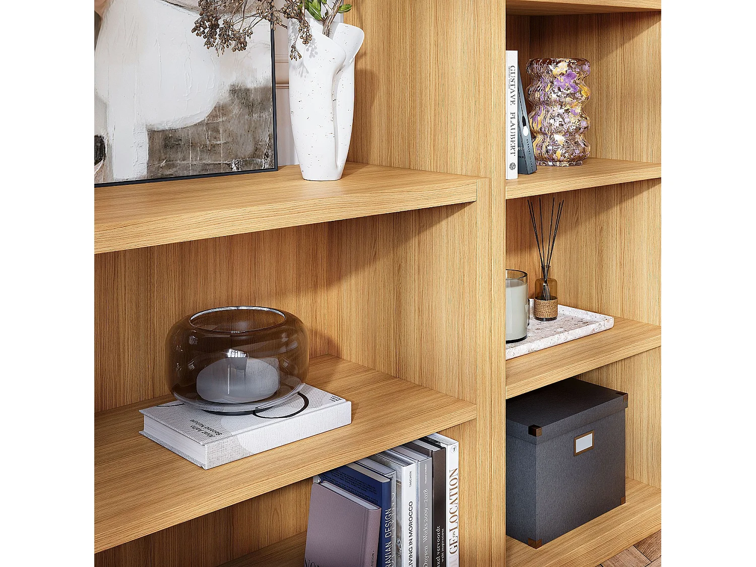 Habitat - Bibliothèque basse en chêne - Naturel - Design by Hélèna Pille - Camus