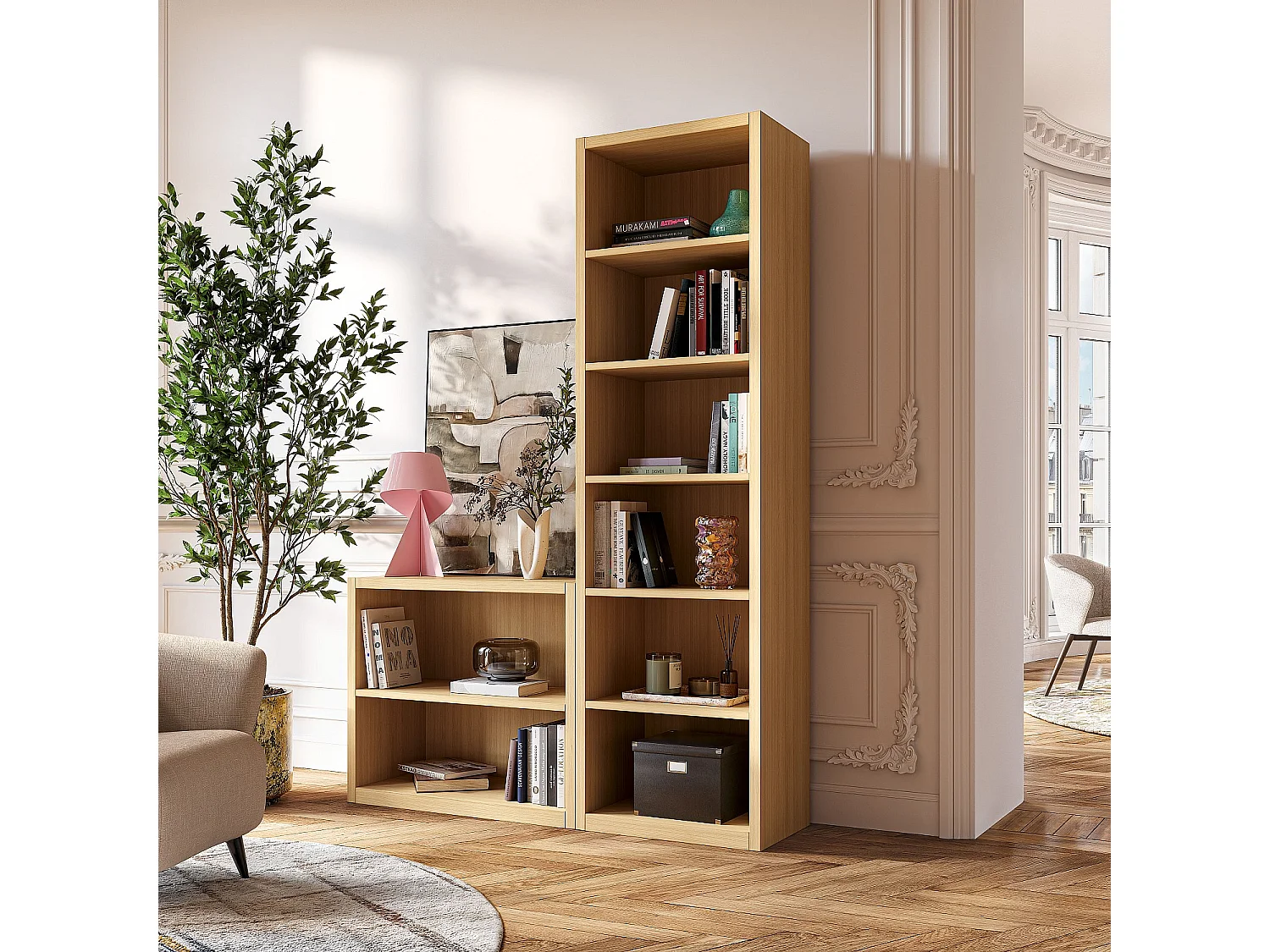 Habitat - Bibliothèque basse en chêne - Naturel - Design by Hélèna Pille - Camus