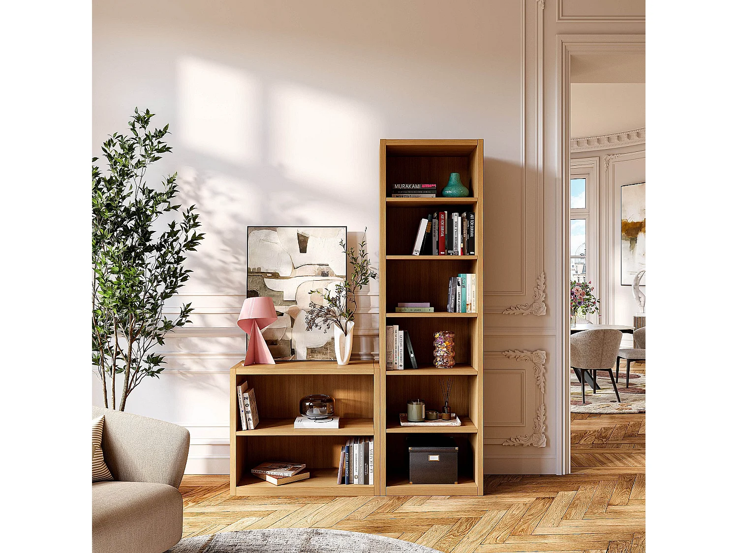 Habitat - Bibliothèque basse en chêne - Naturel - Design by Hélèna Pille - Camus