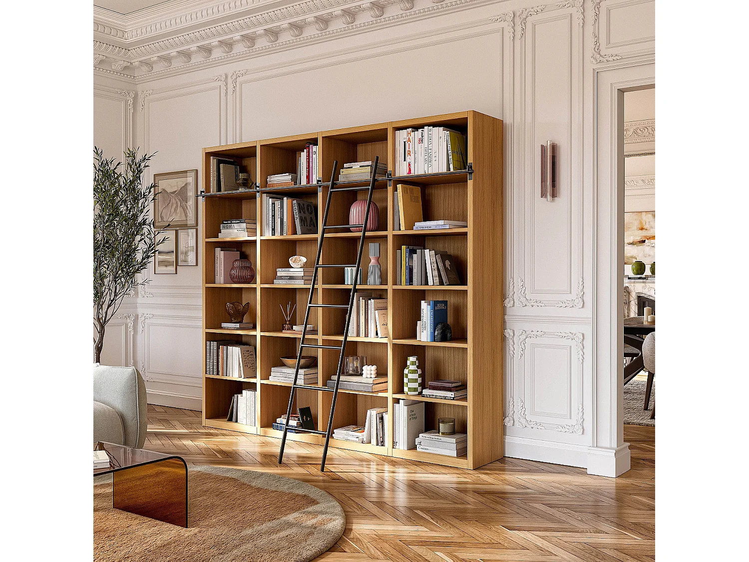 Habitat - Extension de bibliothèque en chêne - Naturel - Design by Hélèna Pille - Camus