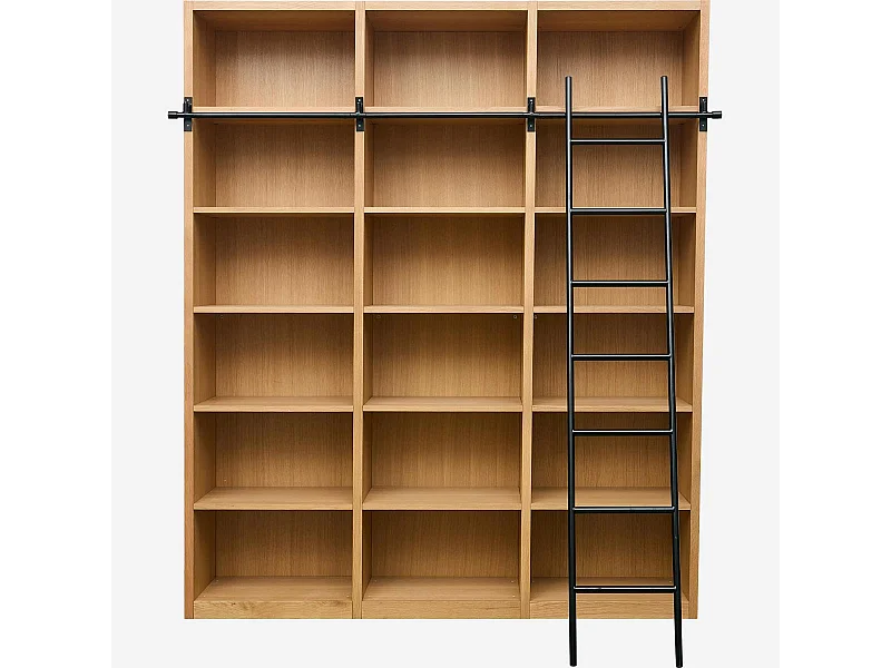 Habitat - Bibliothèque en chêne avec échelle amovible - Naturel - Design by Hélèna Pille - Camus