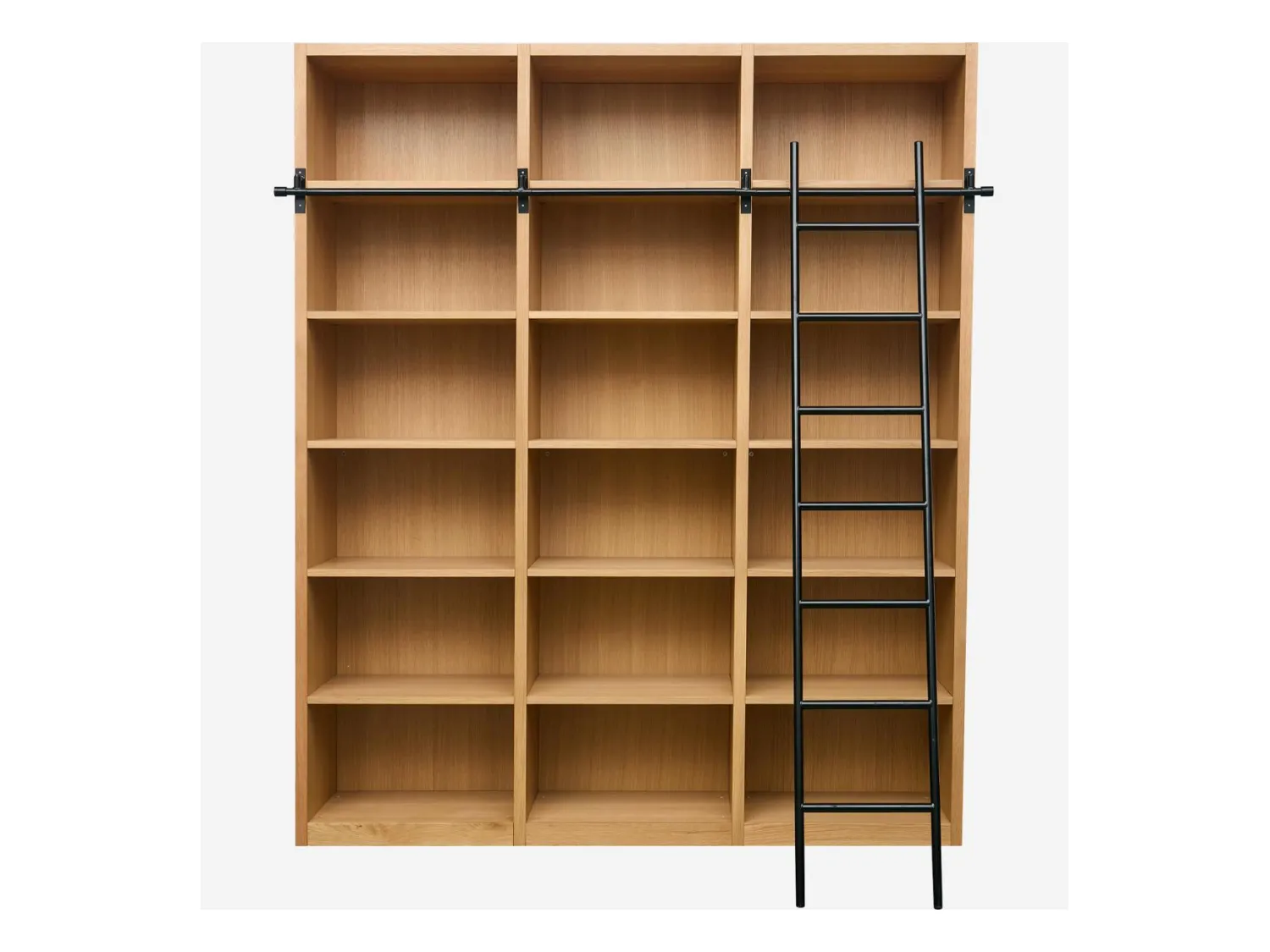 Habitat - Bibliothèque en chêne avec échelle amovible - Naturel - Design by Hélèna Pille - Camus