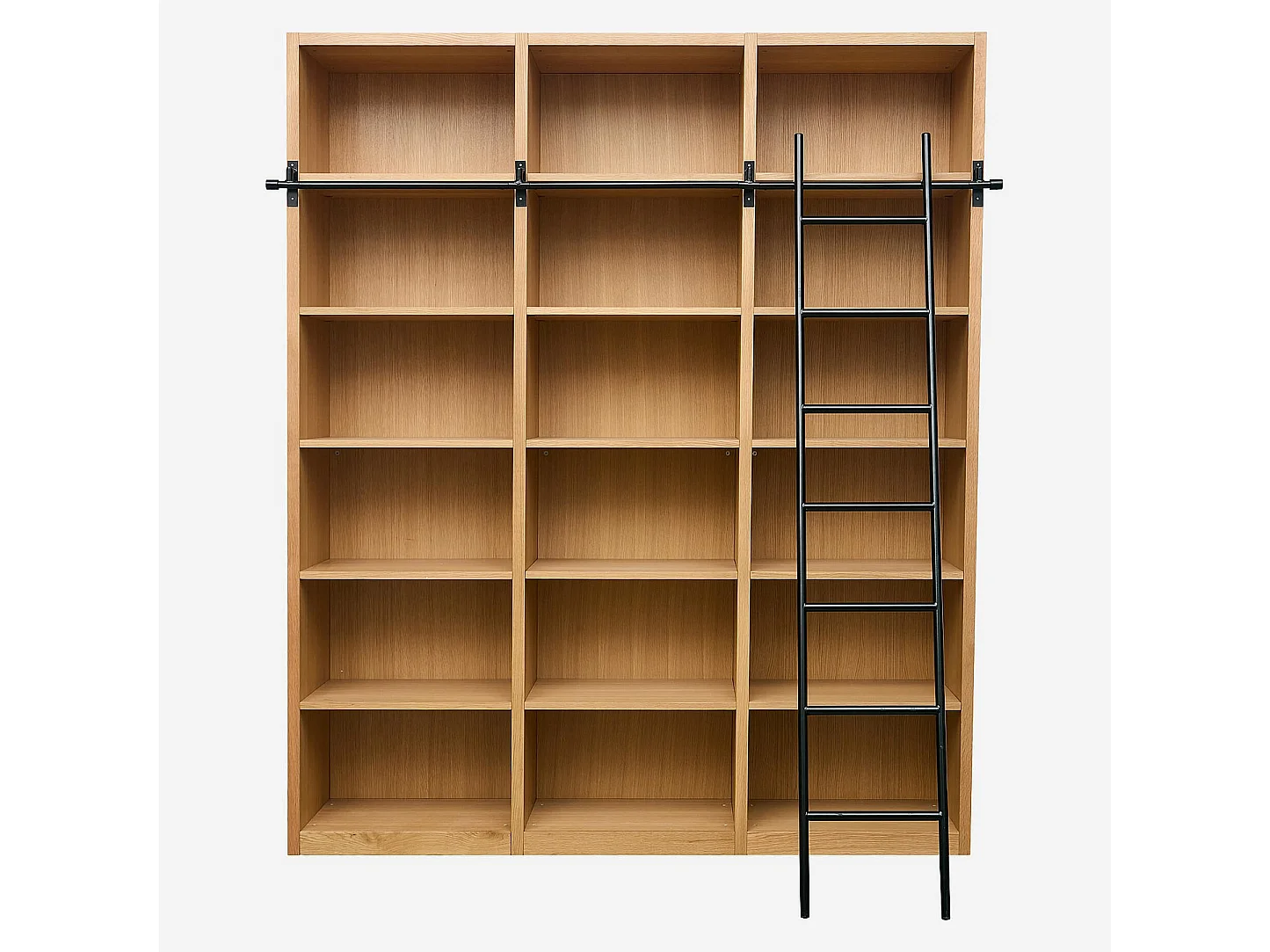 Habitat - Bibliothèque en chêne avec échelle amovible - Naturel - Design by Hélèna Pille - Camus