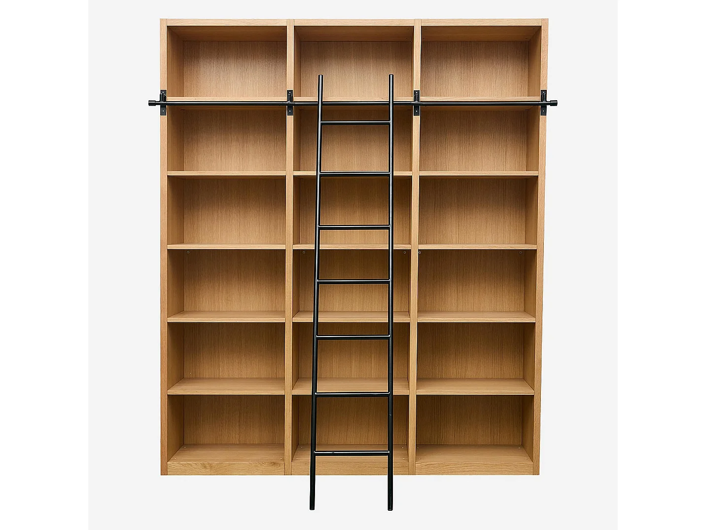 Habitat - Bibliothèque en chêne avec échelle amovible - Naturel - Design by Hélèna Pille - Camus