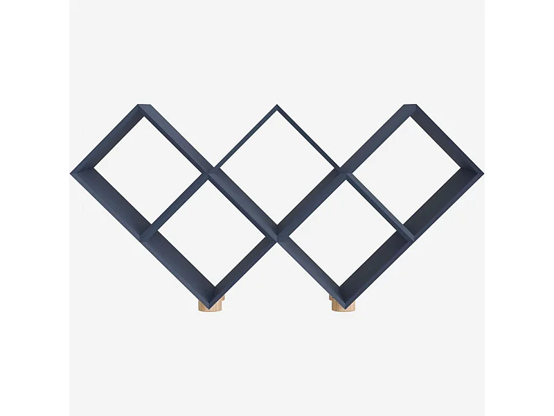 Habitat - Etagère 5 cubes en bois - Bleu – Design by Dominique David - Tim