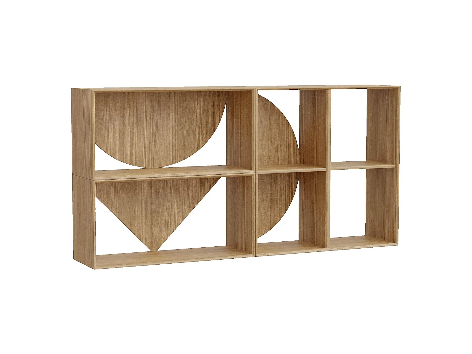 Habitat - Etagère modulable avec fond en demi-lune - 4 casiers - Design by Marie Matsuura - Uvy