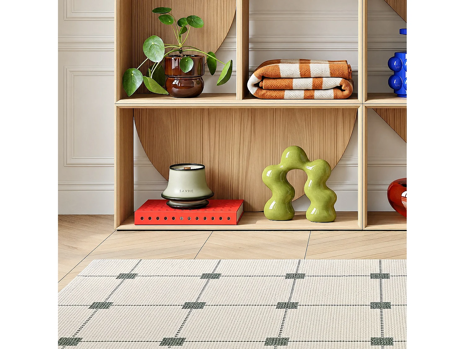 Habitat - Etagère modulable avec fond en demi-lune - 4 casiers - Design by Marie Matsuura - Uvy