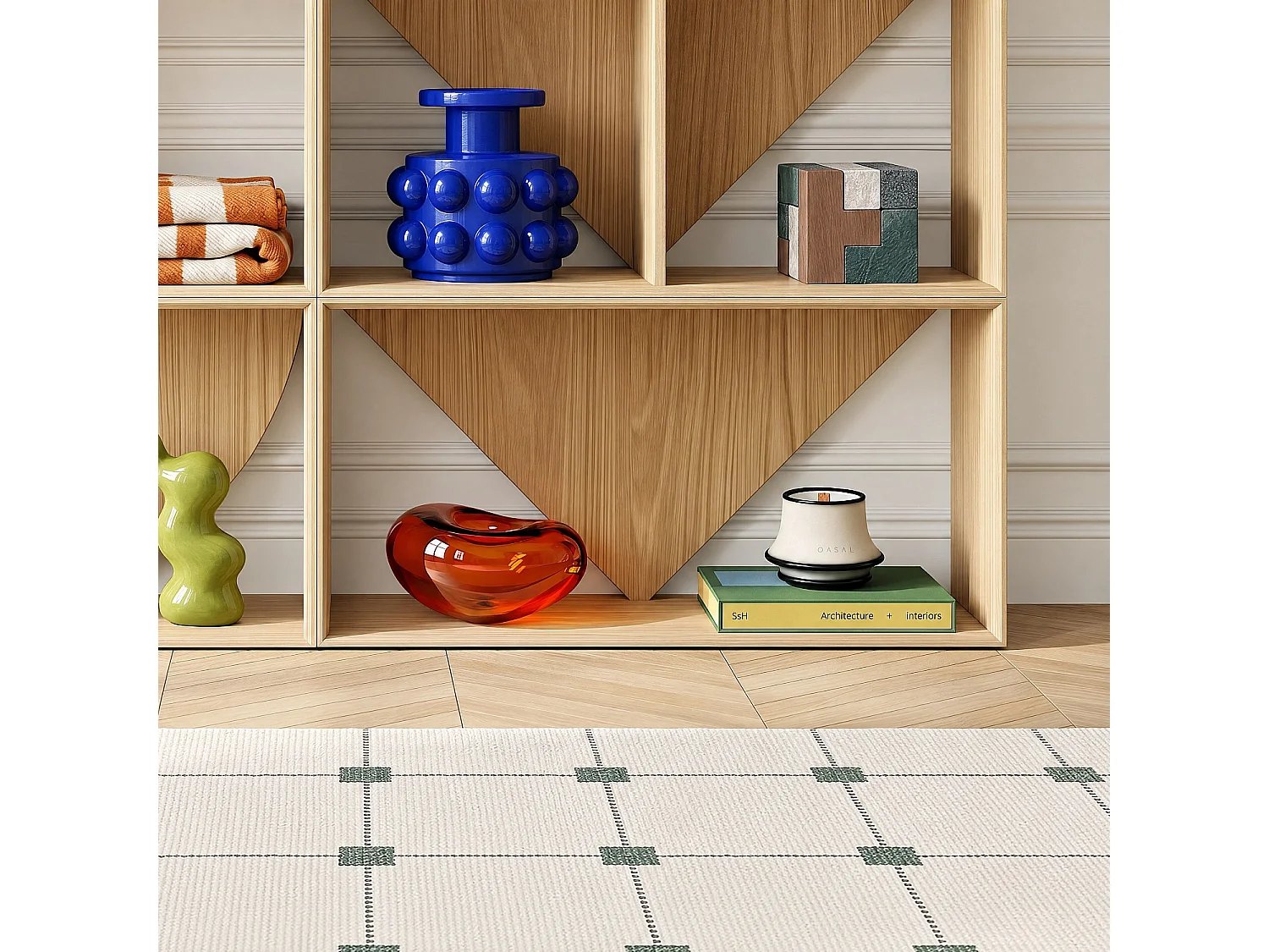 Habitat - Etagère modulable avec fond en demi-lune - 4 casiers - Design by Marie Matsuura - Uvy
