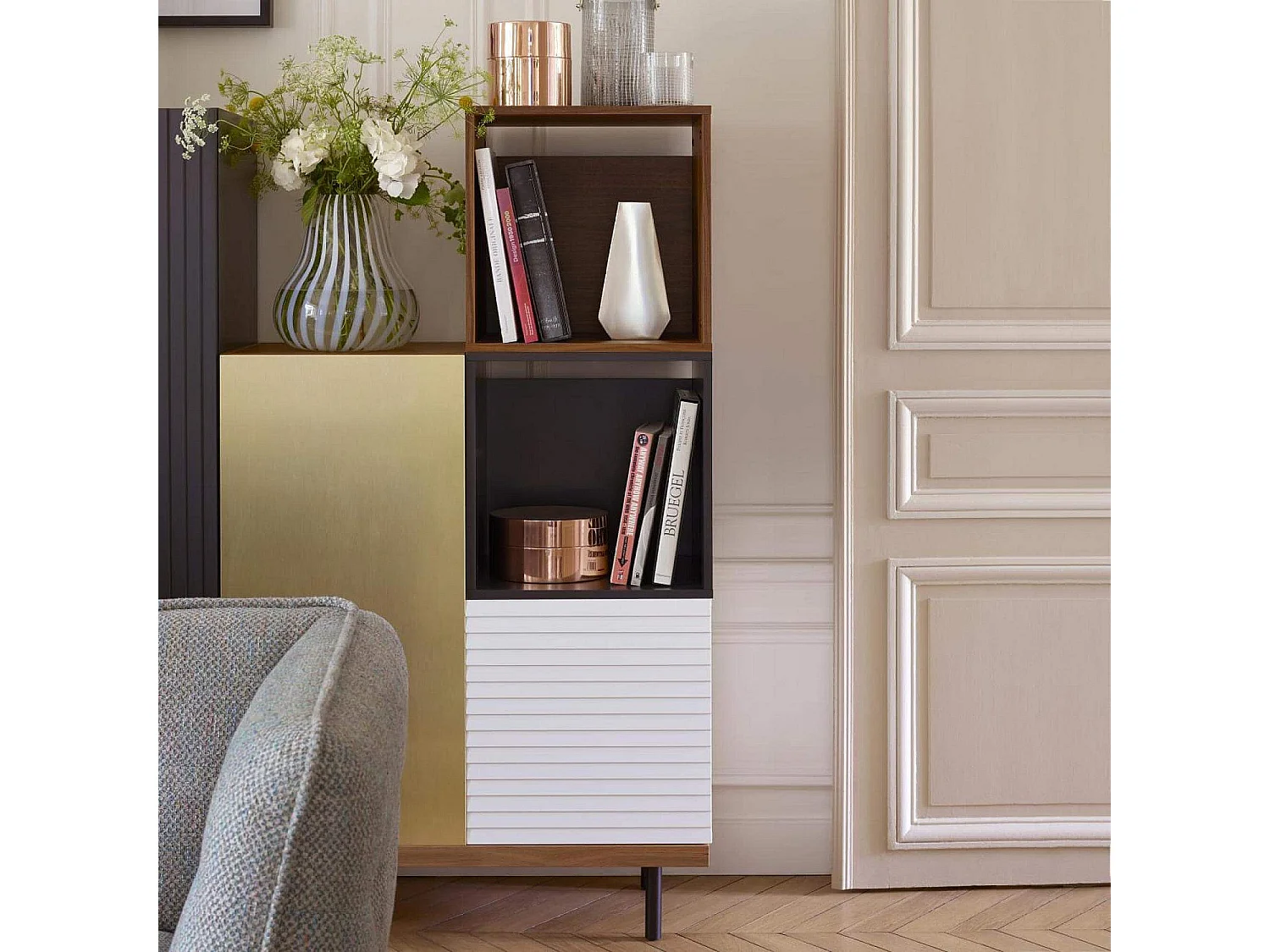 Habitat - Petit caisson de rangement modulaire - Anthracite - Design by James Patterson - Bocksey