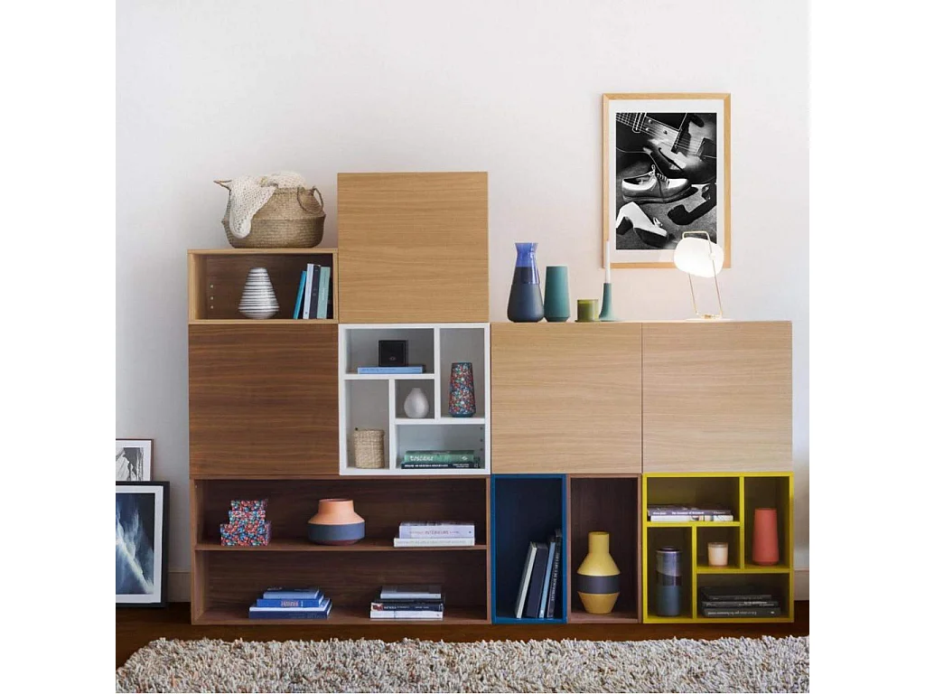 Habitat - Caisson cube ouvert - Bleu - Design by Hélèna Pille - Macao